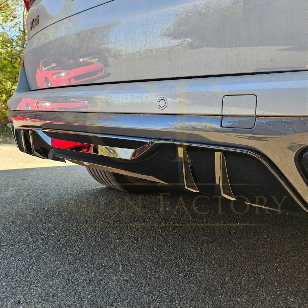 Gloss Black Body Kit 1 Splitter Diffuser Side Skirts Spoiler for BMW G05 LCI X5 23-Present (No Exhaust Tips) - Carbon Factory