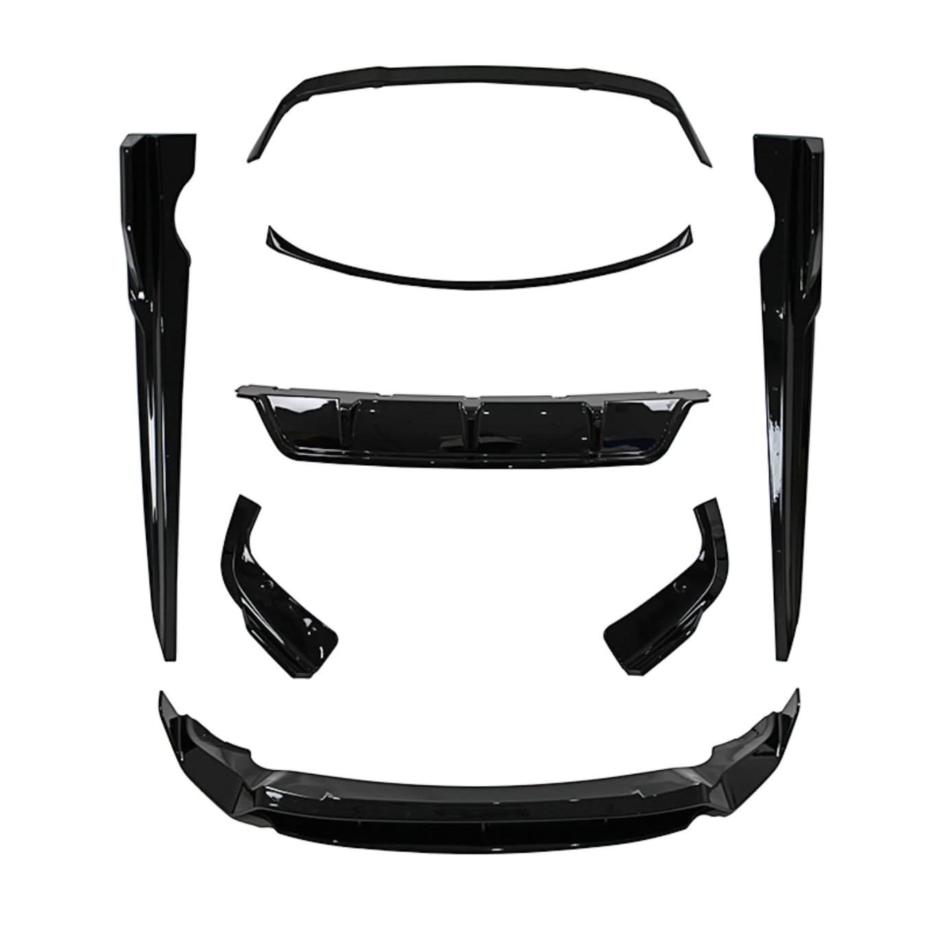 Gloss Black Body Kit Splitter Diffuser Side Skirts Spoiler for