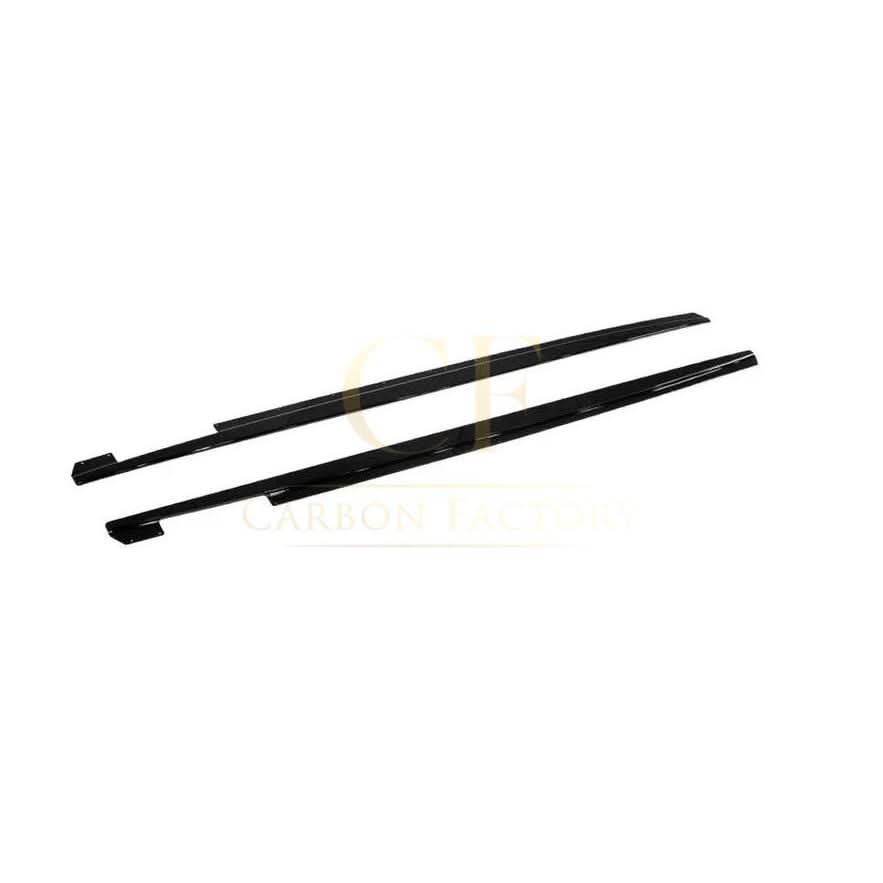 Gloss Black AC Style side skirts for BMW 3 Series G20 G21, sporty aftermarket exterior accessory, shown on vehicle side.