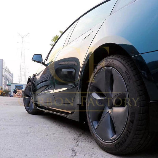 Competition Style Gloss Black Side Skirts for Tesla Model 3 16-23 - Carbon Factory