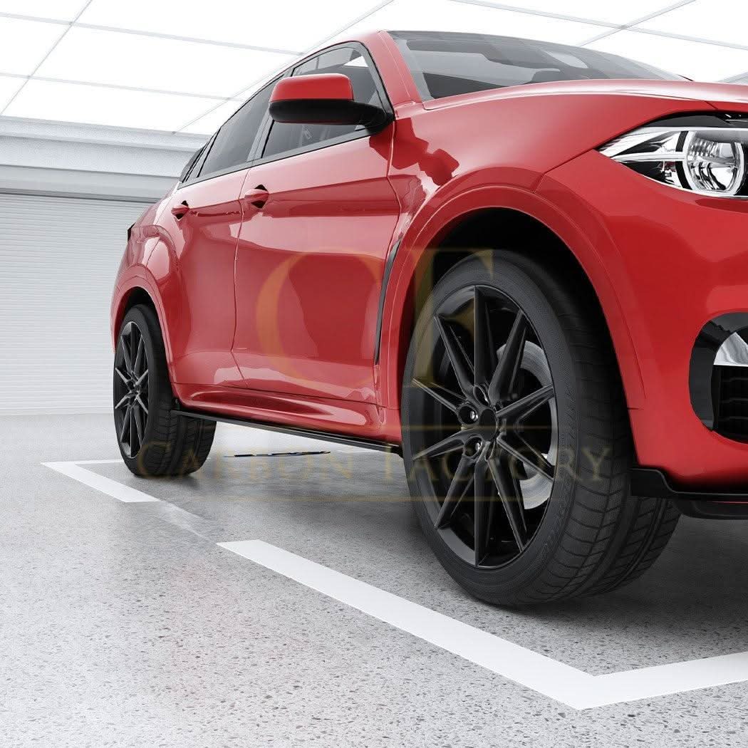 Gloss Black Side Skirts for BMW F16 X6 14-18 - Carbon Factory