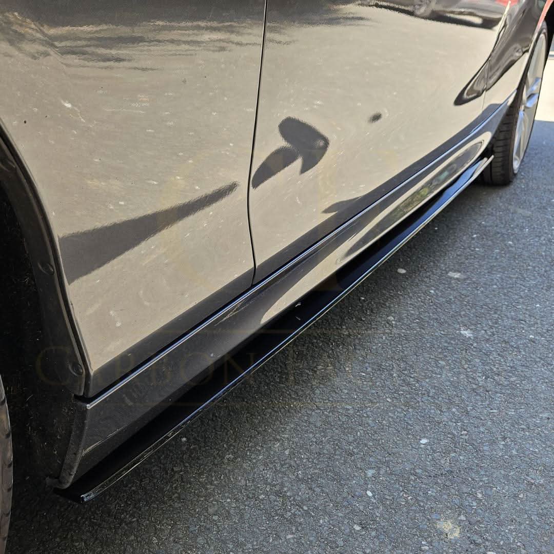 Gloss Black side skirt for BMW F22 2 Series and F87 M2, designed by MP Style, showcasing sleek, aerodynamic exterior enhancement.