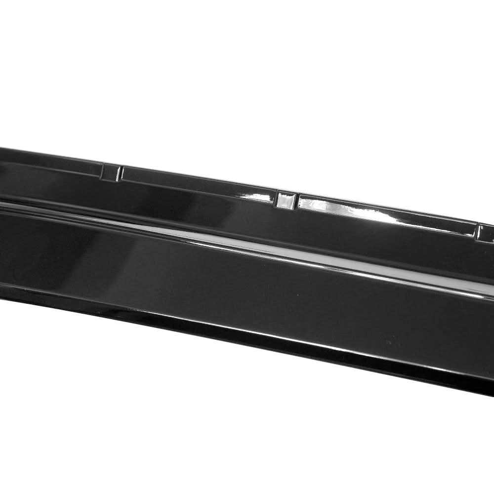 Gloss black MP Style side skirts for BMW G30 G31 5 Series F90 M5, shown installed on vehicle in a close-up view.