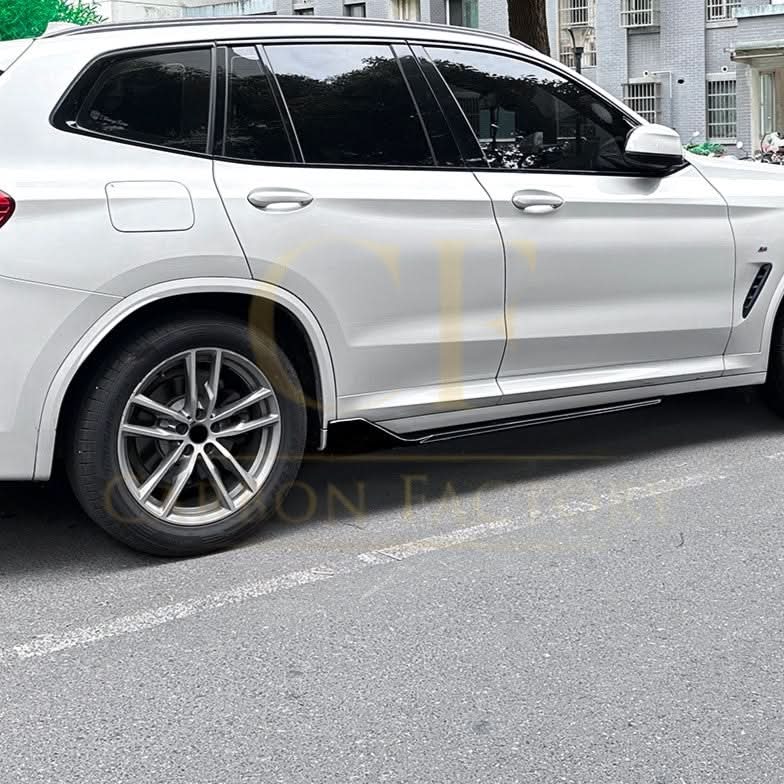 V Style Gloss Black Side Skirts for BMW G01 X3 G02 X4 18-24 - Carbon Factory