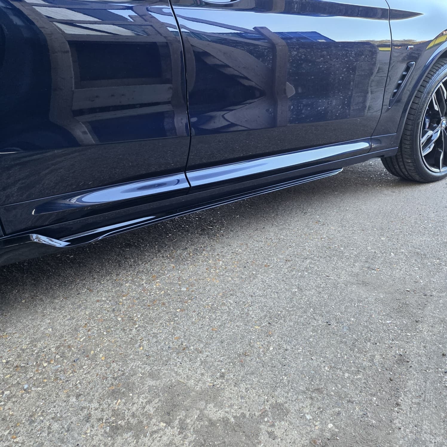 V Style Gloss Black Side Skirts for BMW G01 X3 G02 X4 18-24 - Carbon Factory