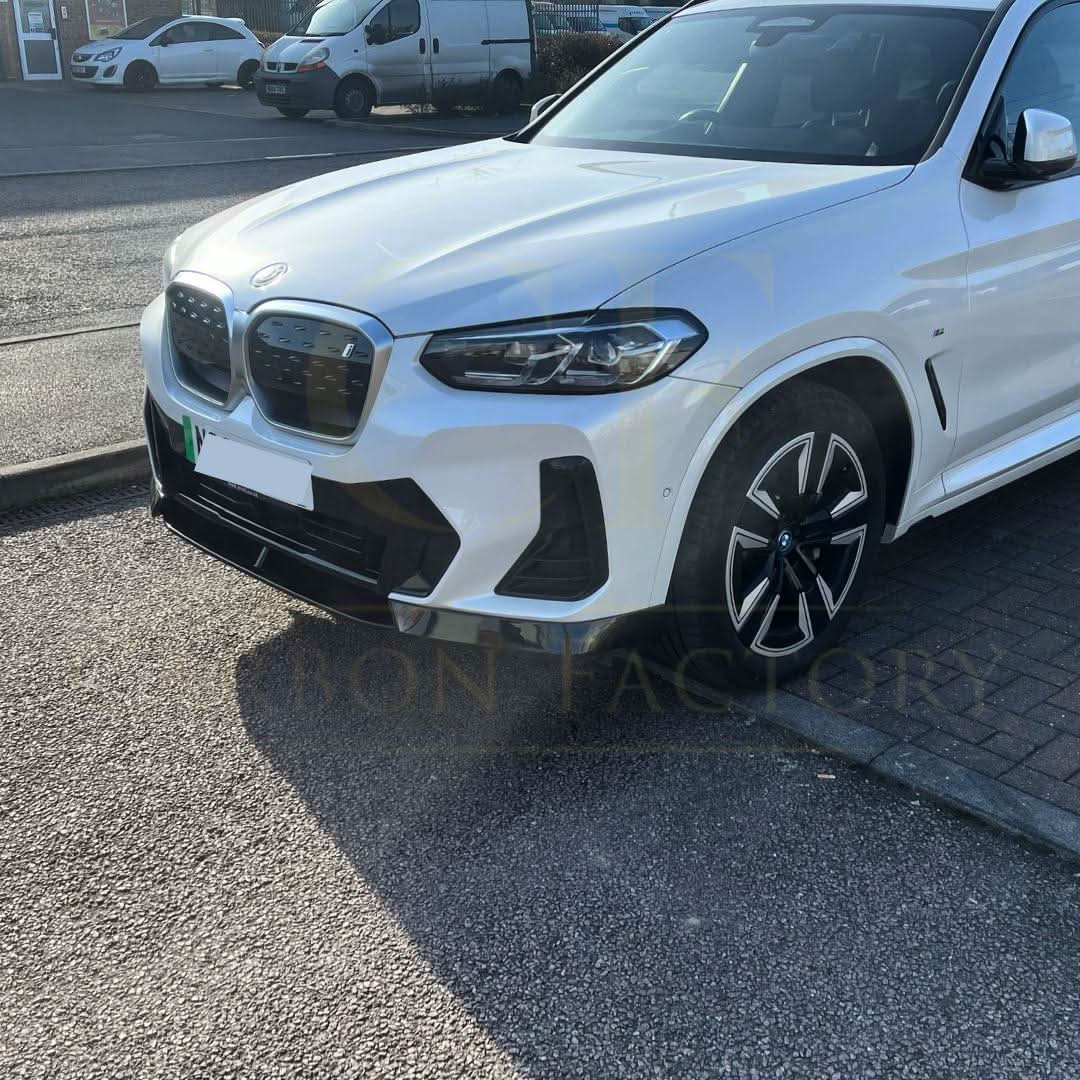 AC Style Gloss Black Front Splitter for BMW G01 X3 IX3 G02 X4 LCI 22-24 - Carbon Factory