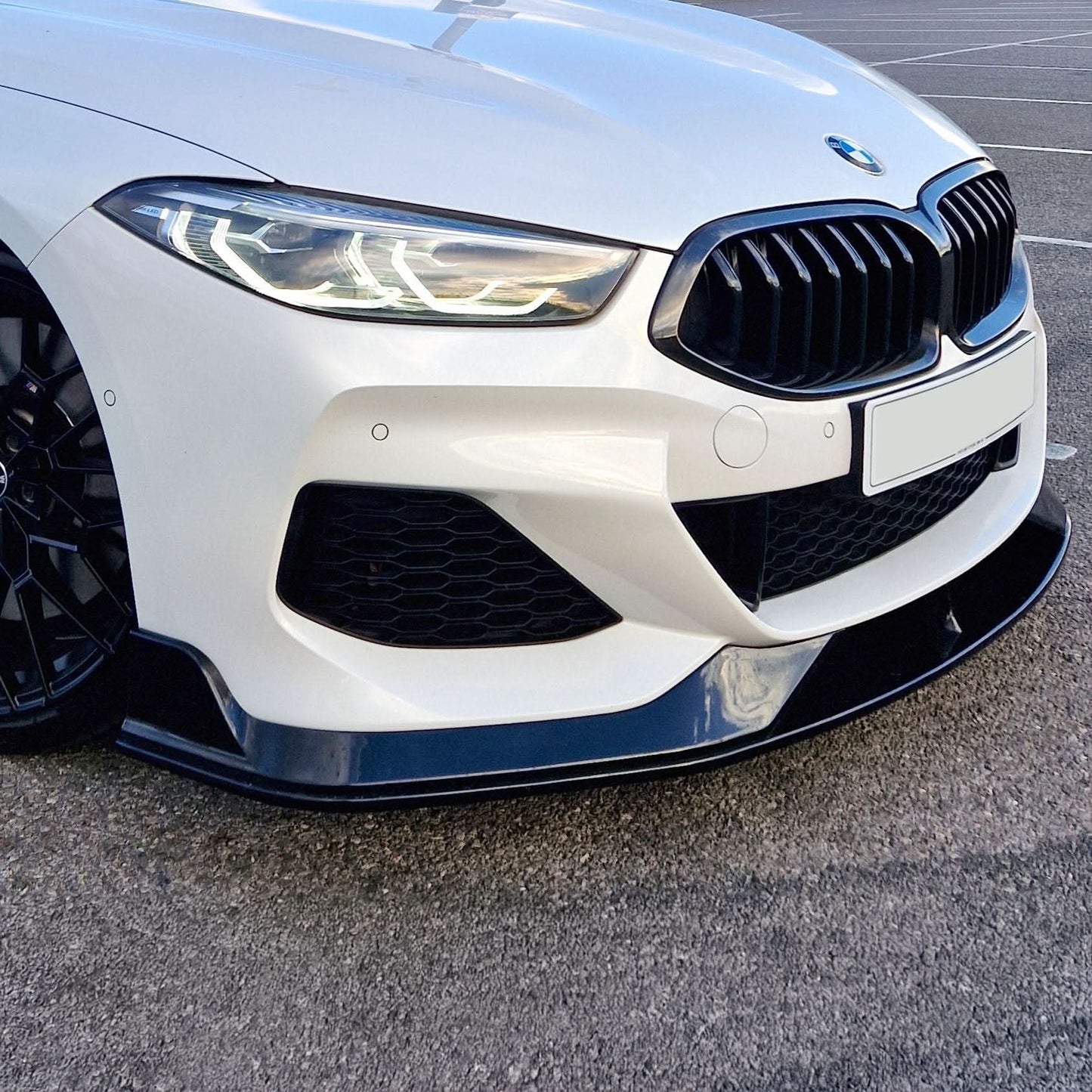 AC Style Gloss Black Front Splitter for BMW G14 G15 G16 8 Series 19-Present - Carbon Factory