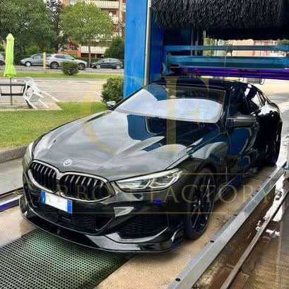 AC Style Gloss Black Front Splitter for BMW G14 G15 G16 8 Series 19-Present - Carbon Factory