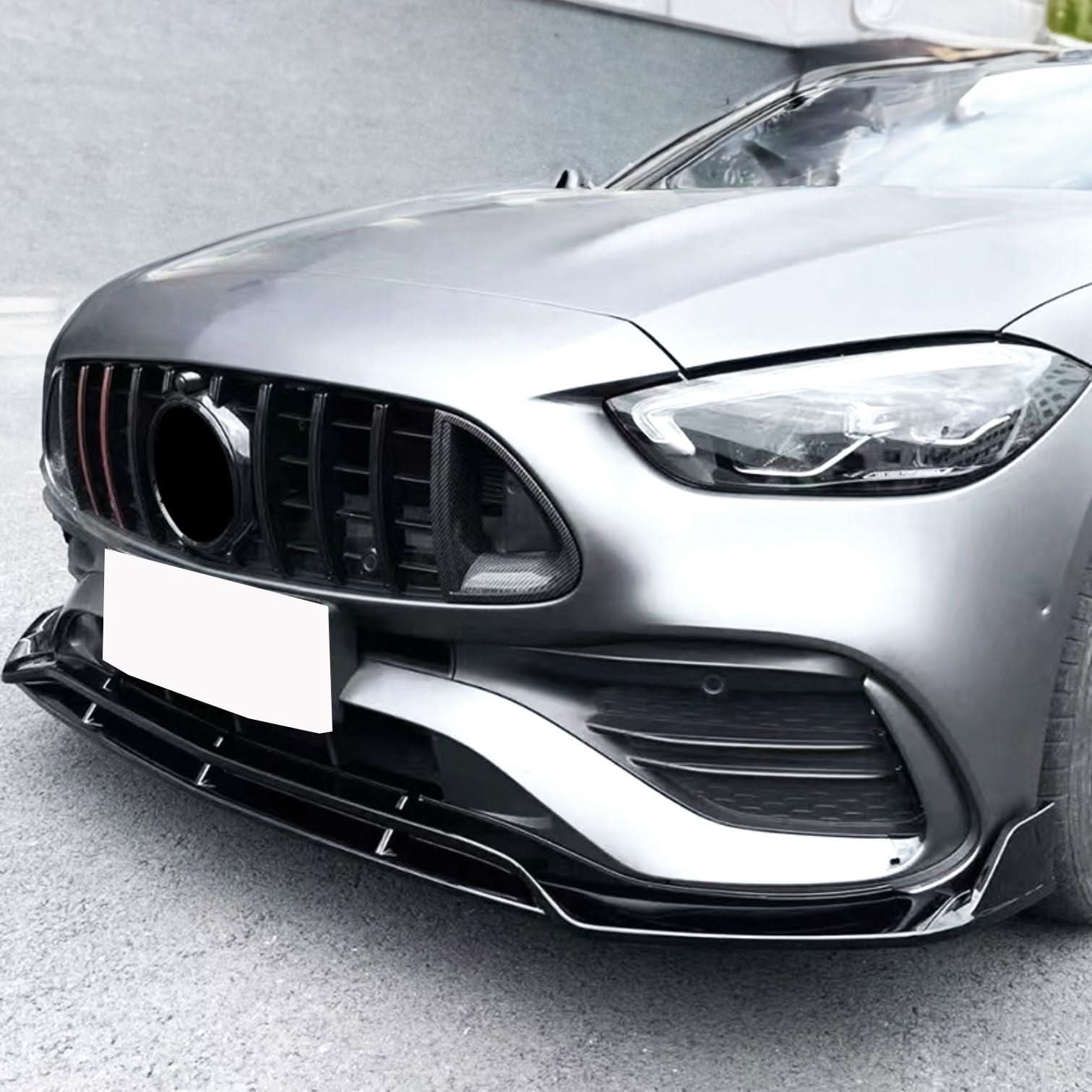 Brabus 2 Style Gloss Black Front Splitter for Mercedes Benz W206 C Class 22-Present - Carbon Factory