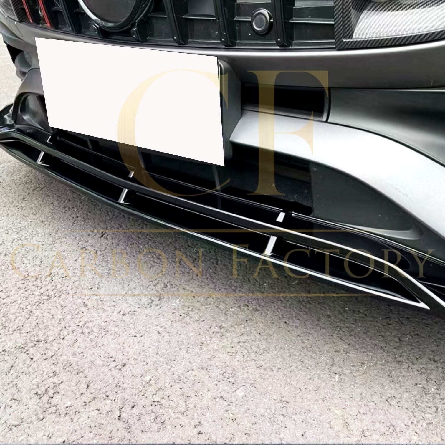 Brabus 2 Style Gloss Black Front Splitter for Mercedes Benz W206 C Class 22-Present - Carbon Factory