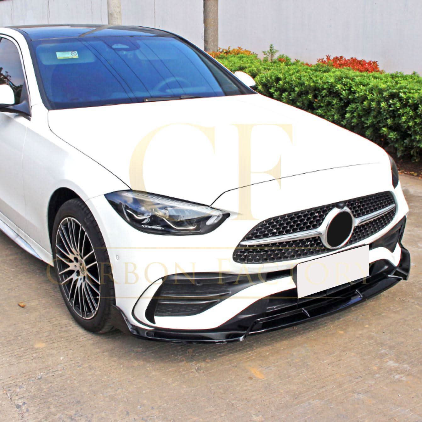 Brabus Style Gloss Black Front Splitter for Mercedes Benz W206 C Class 22-Present - Carbon Factory