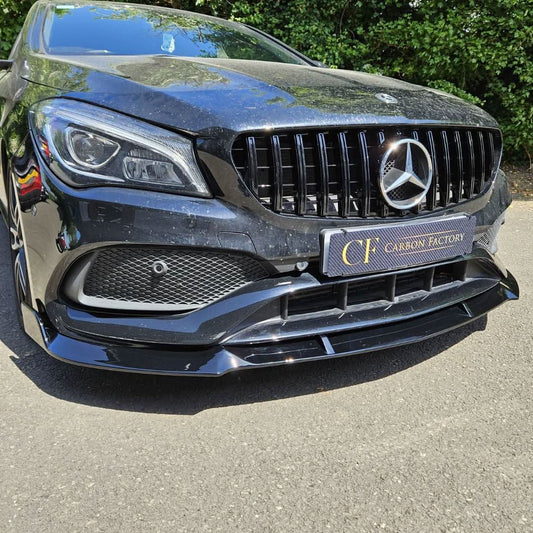 Brabus Style Gloss Black Front Splitter for Mercedes Benz W117 CLA 17-19 - Carbon Factory