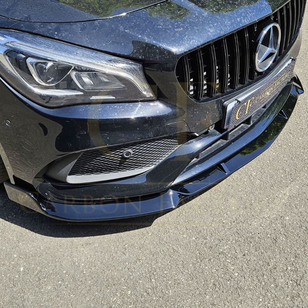 Brabus Style Gloss Black Front Splitter for Mercedes Benz W117 CLA 17-19 - Carbon Factory