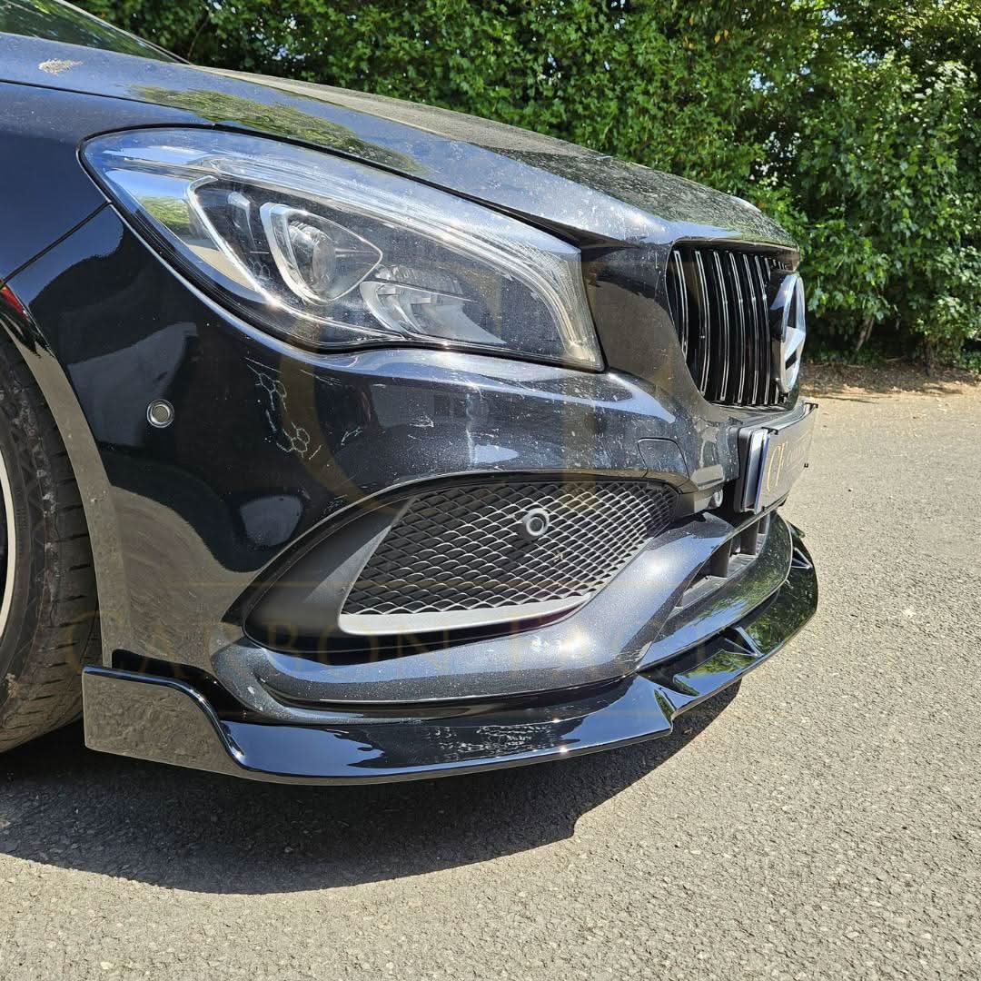 Brabus Style Gloss Black Front Splitter for Mercedes Benz W117 CLA 17-19 - Carbon Factory