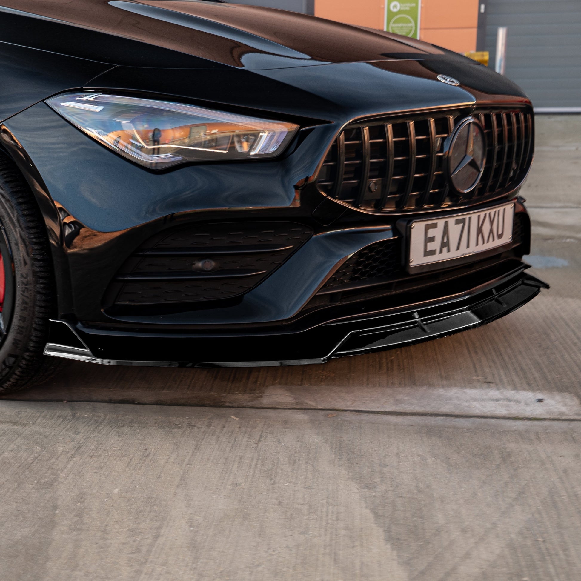 Brabus Style Gloss Black Front Splitter for Mercedes Benz W118 CLA 19-23 - Carbon Factory