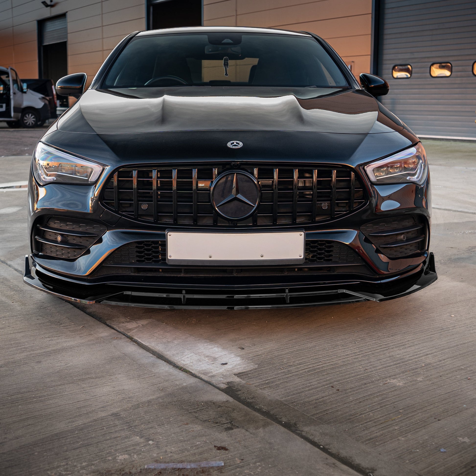 Brabus Style Gloss Black Front Splitter for Mercedes Benz W118 CLA 19-23 - Carbon Factory