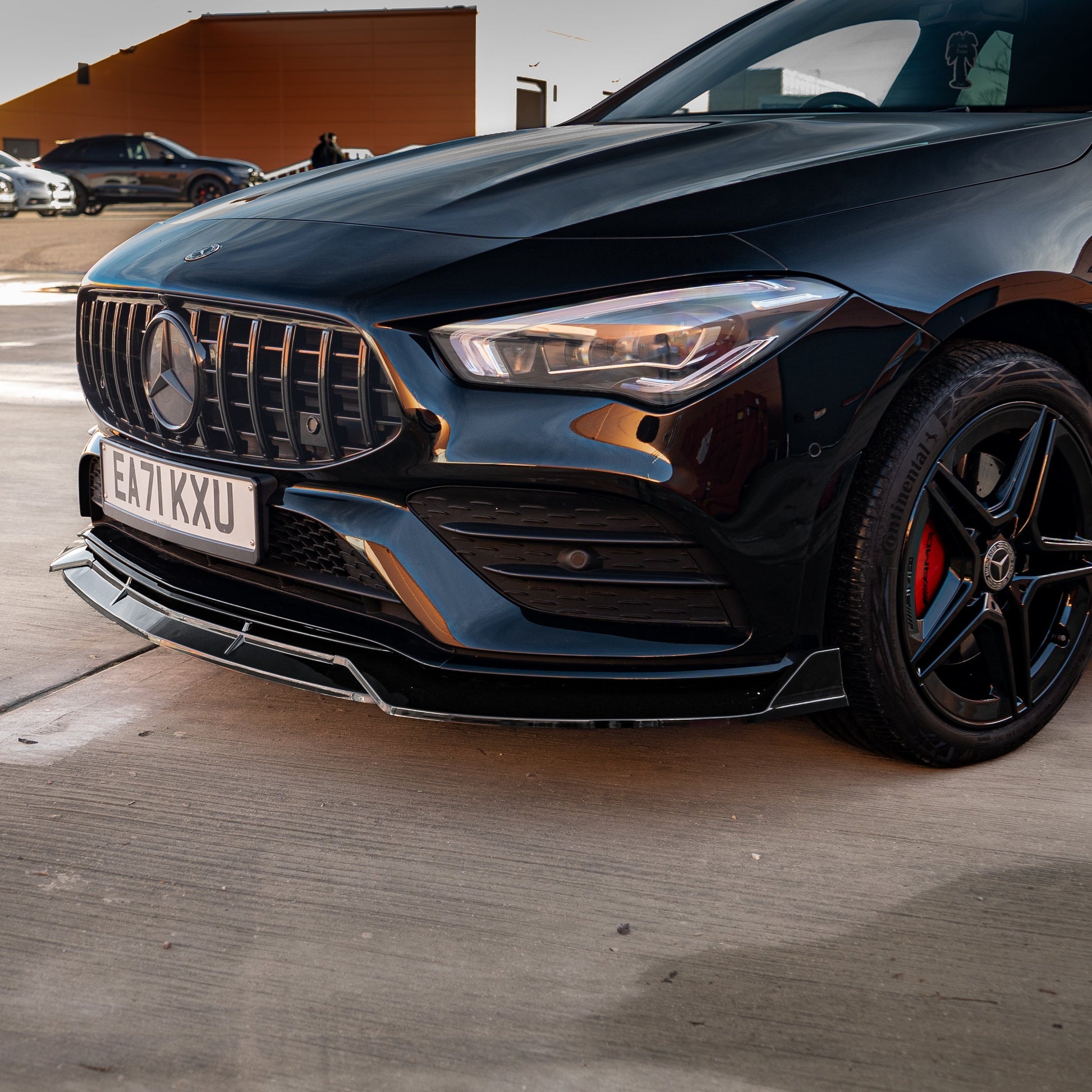 Brabus Style Gloss Black Front Splitter for Mercedes Benz W118 CLA 19-23 - Carbon Factory