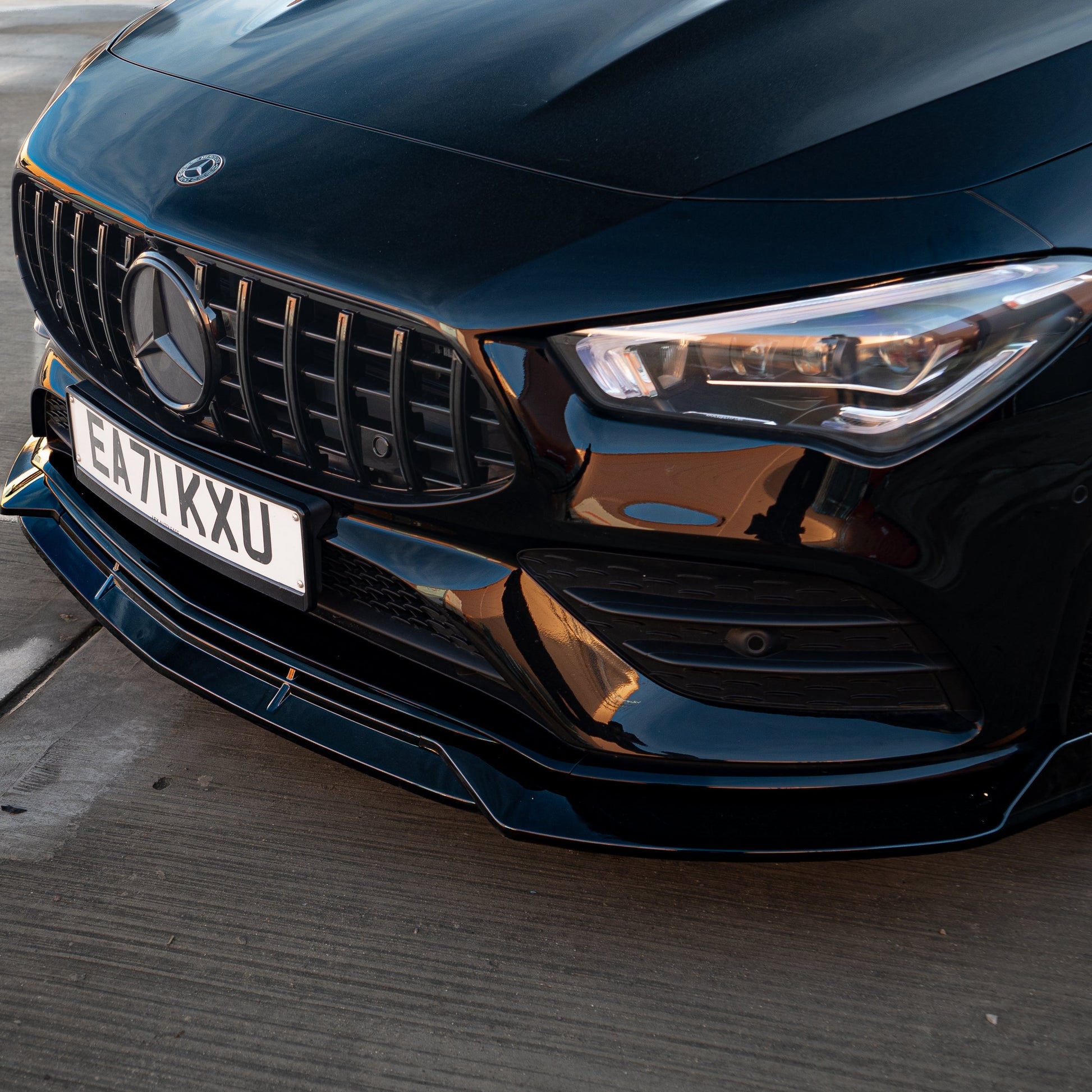 Brabus Style Gloss Black Front Splitter for Mercedes Benz W118 CLA 19-23 - Carbon Factory