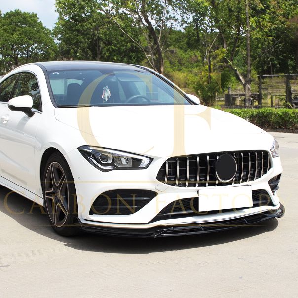 Brabus Style Gloss Black Front Splitter for Mercedes Benz W118 CLA 19-23 - Carbon Factory