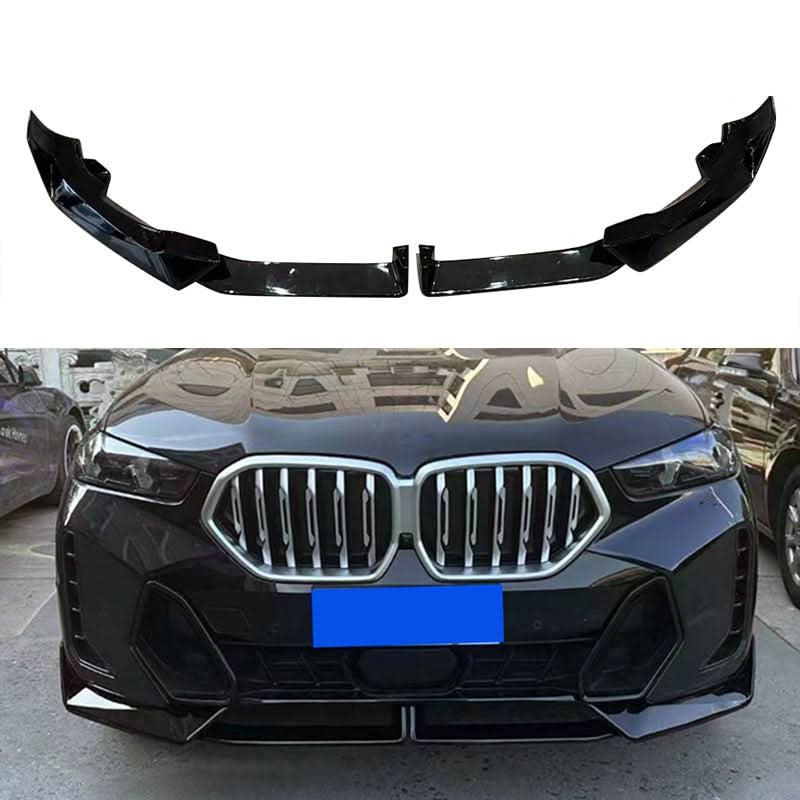 CF Style Gloss Black Front Splitter for BMW G06 LCI X6 23-Present - Carbon Factory