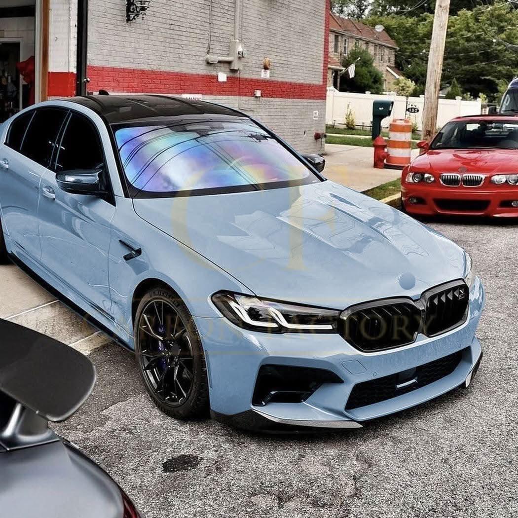 CS Style Gloss Black Front Splitter for BMW F90 M5 21-24 - Carbon Factory