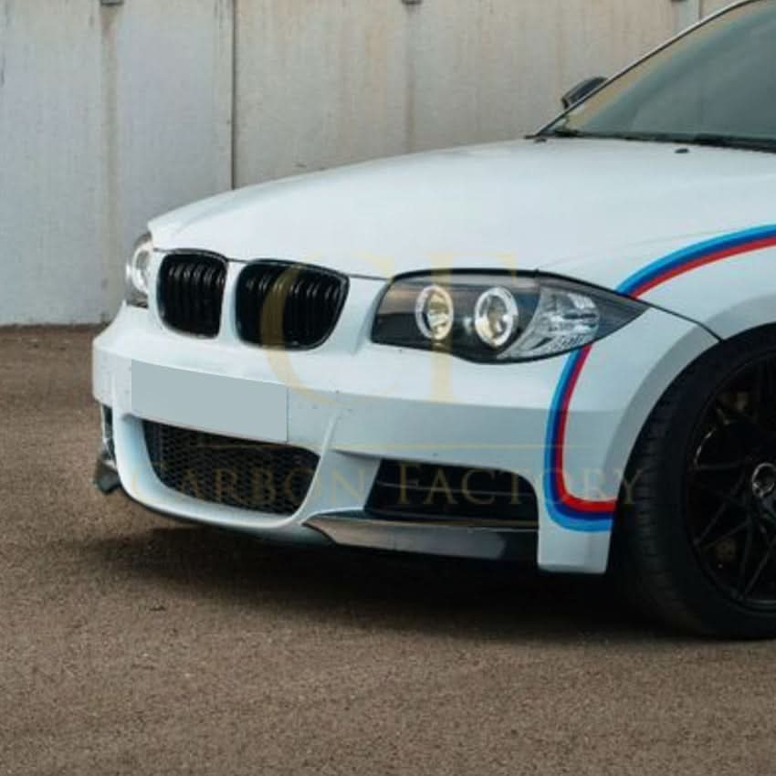 Gloss Black Front Bumper Covers for BMW 1 Series E82 E88 2007-2013 - Carbon Factory