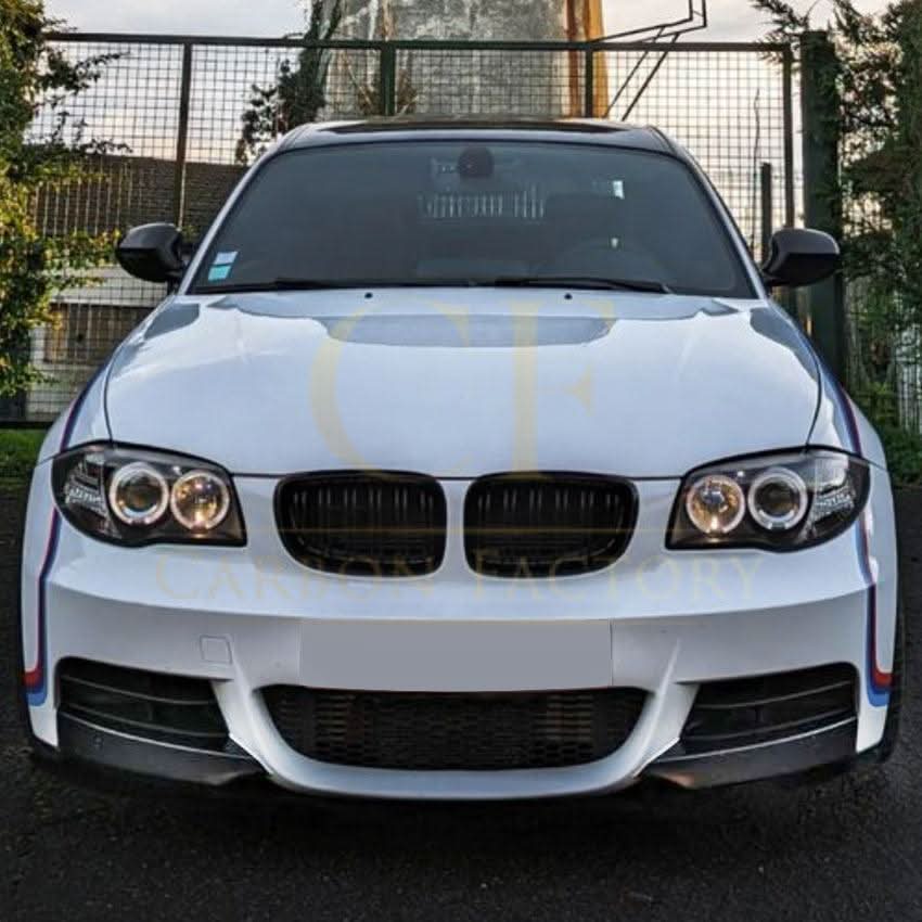Gloss Black Front Bumper Covers for BMW 1 Series E82 E88 2007-2013 - Carbon Factory
