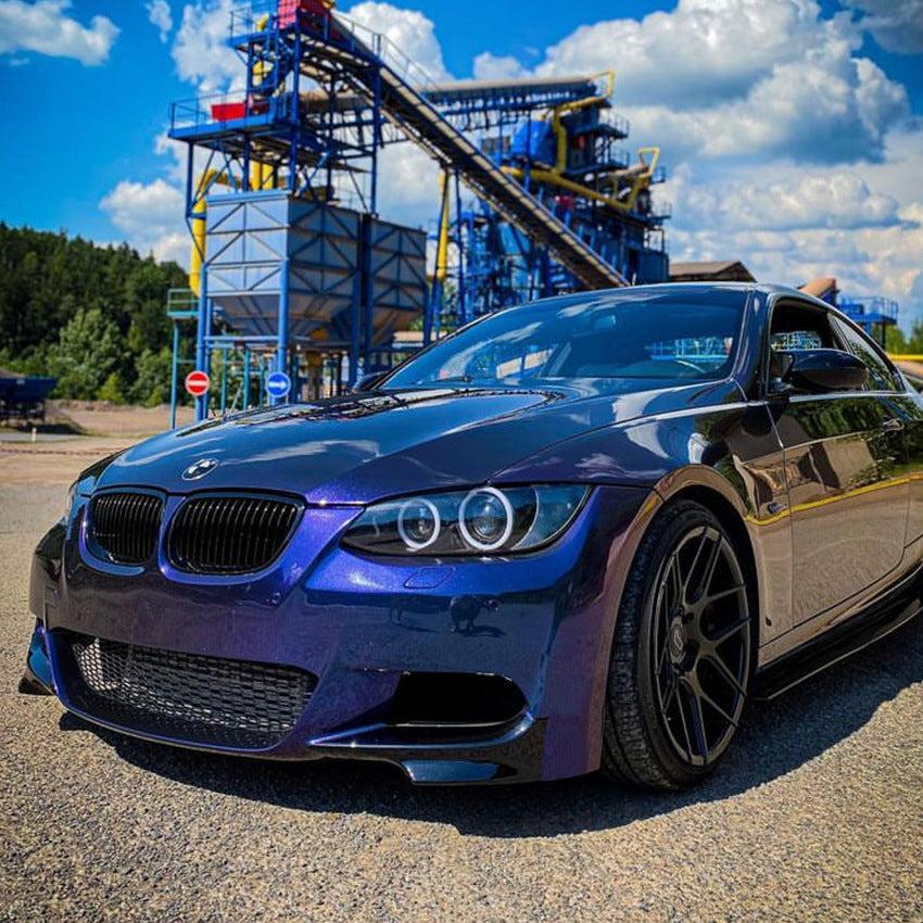 Gloss Black Front Splitter Covers for BMW E92 E93 3 Series Pre-LCI 05-08 - Carbon Factory