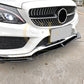J Style Gloss Black Front Splitter for Mercedes Benz W205 C Class 15-18 - Carbon Factory