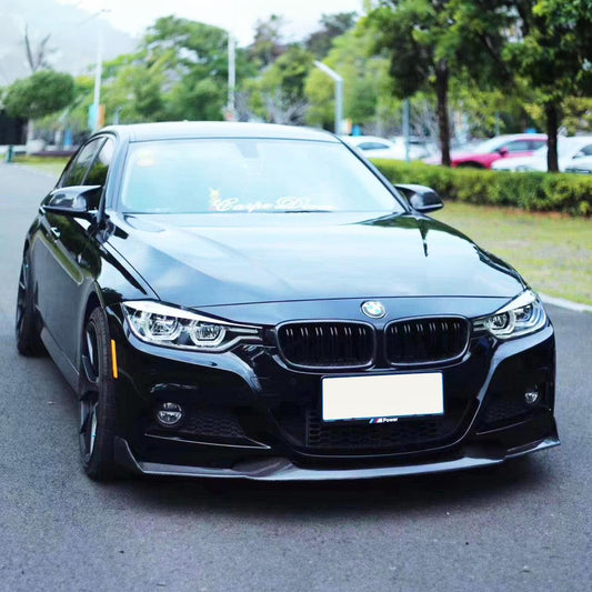 MAD Style Gloss Black Front Splitter for BMW F30 F31 3 Series M Sport 12-19 - Carbon Factory