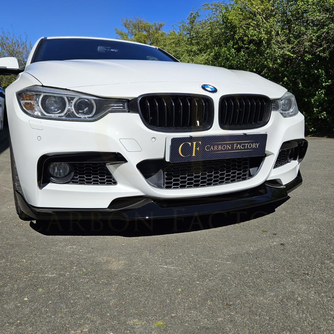 MAD Style Gloss Black Front Splitter for BMW F30 F31 3 Series M Sport 12-19 - Carbon Factory