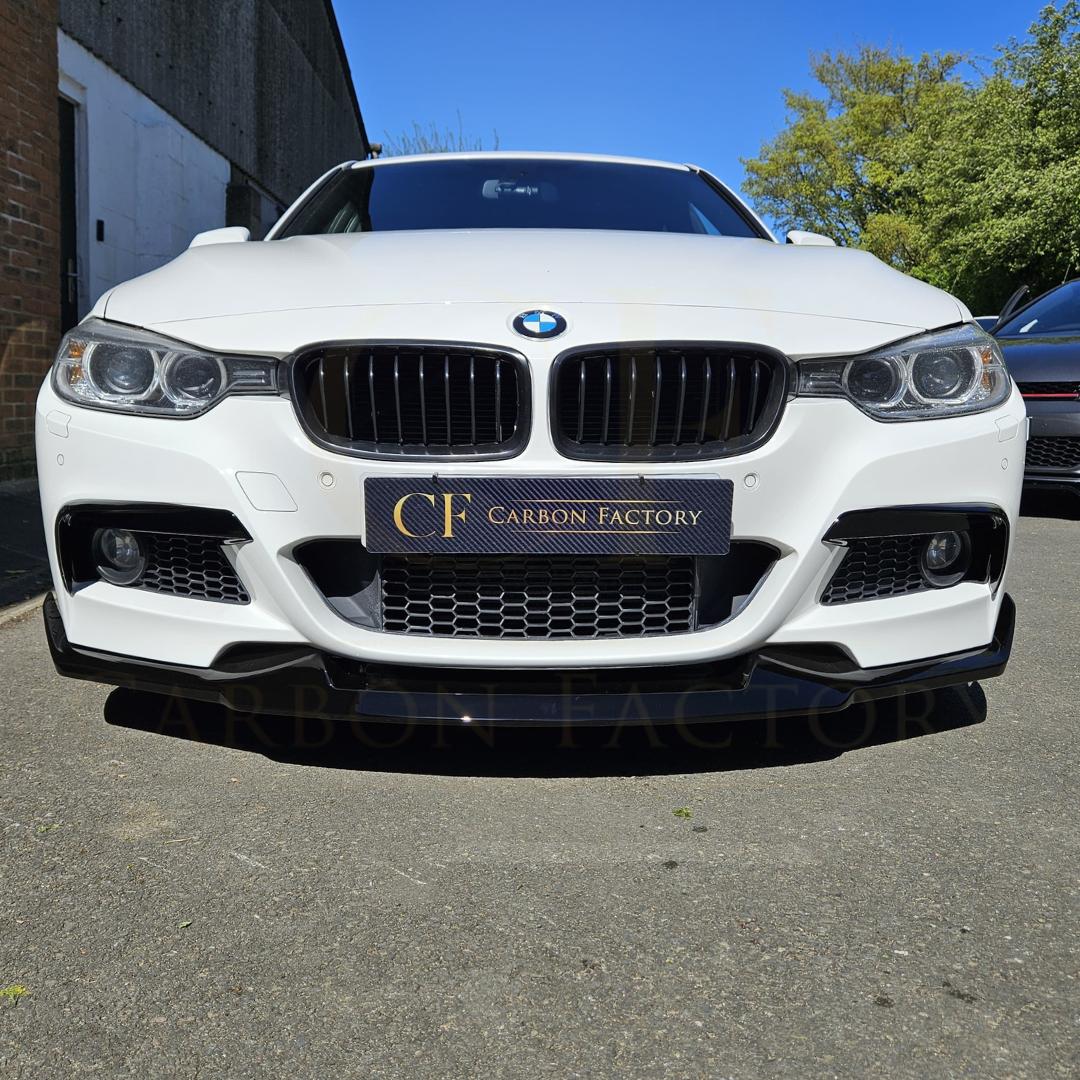 MAD Style Gloss Black Front Splitter for BMW F30 F31 3 Series M Sport 12-19 - Carbon Factory