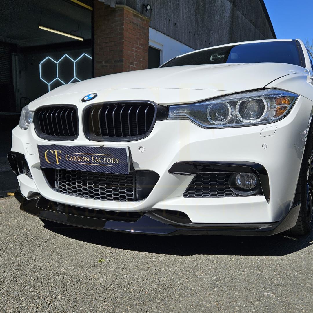MAD Style Gloss Black Front Splitter for BMW F30 F31 3 Series M Sport 12-19 - Carbon Factory