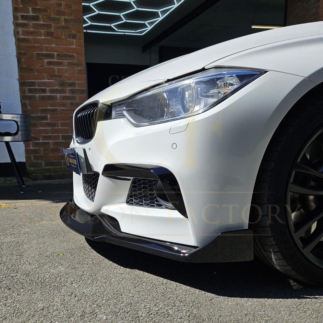 MAD Style Gloss Black Front Splitter for BMW F30 F31 3 Series M Sport 12-19 - Carbon Factory