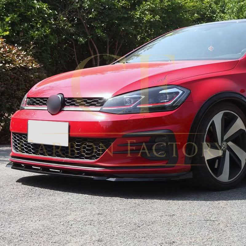 Max Style Gloss Black Front Splitter for VW Golf MK7.5 GTI 17-20 - Carbon Factory