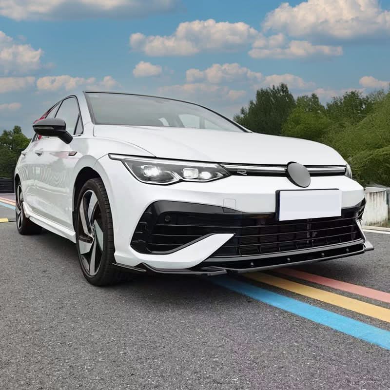 MAX V1 Style Gloss Black Front Splitter for VW Golf MK8 R 21-23 - Carbon Factory