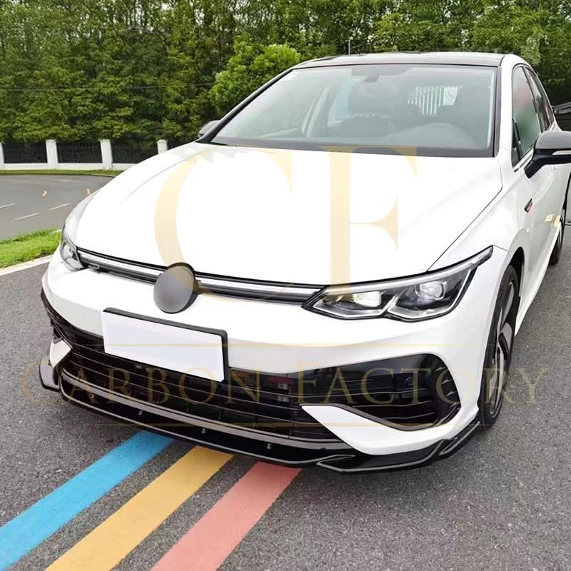 MAX V1 Style Gloss Black Front Splitter for VW Golf MK8 R 21-23 - Carbon Factory