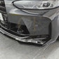 MP Style Gloss Black Front Splitter 3 Pieces for BMW G80 M3 G82 G83 M4 21-Present - Carbon Factory