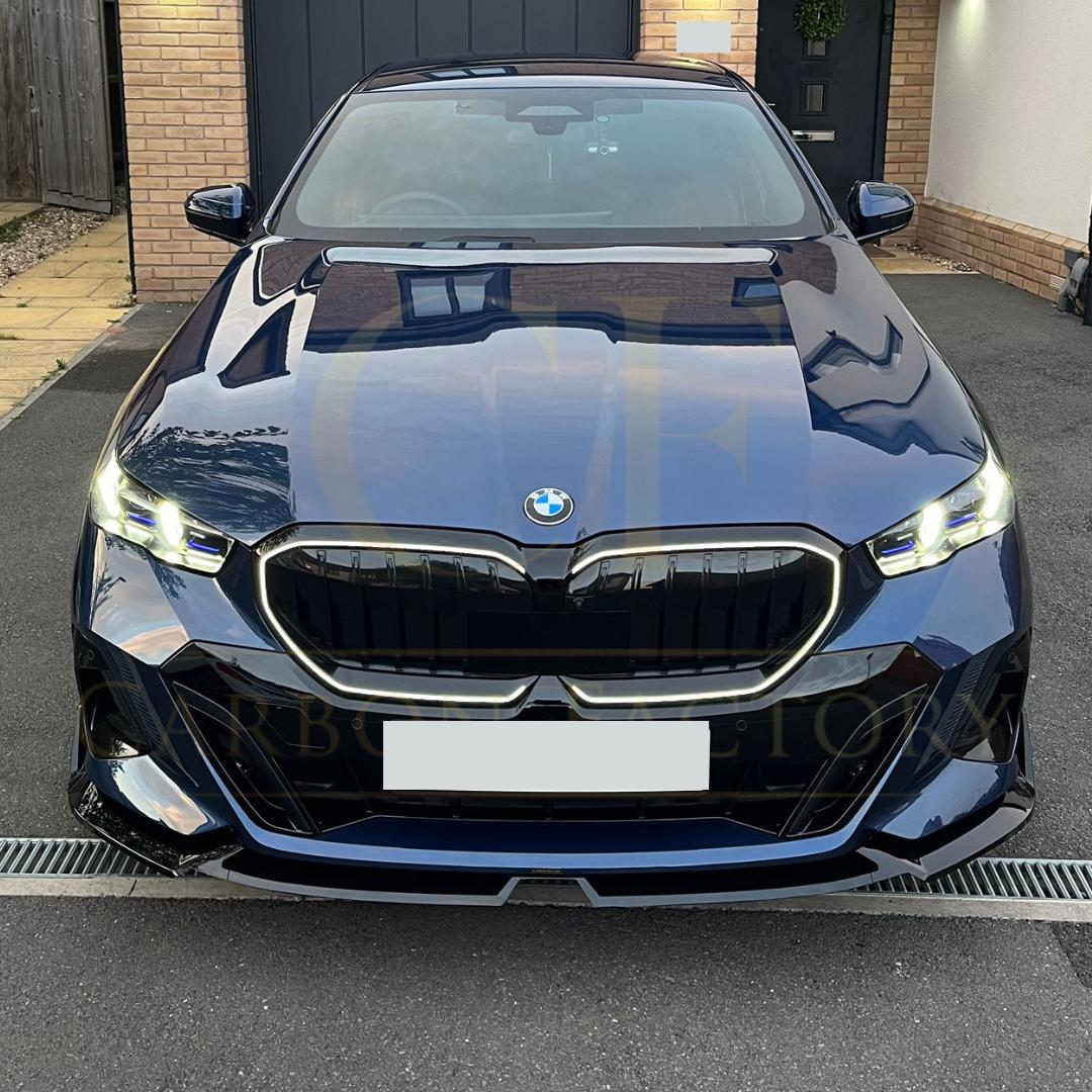 MP Style Gloss Black Front Splitter 4 Pieces for BMW G60 5 Series 24-Present - Carbon Factory