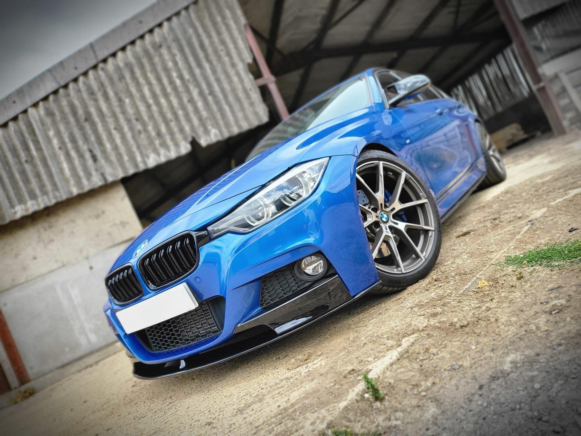 MP Style Gloss Black Front Splitter Bottom Piece for BMW F30 F31 3 Series M Sport 12-19 - Carbon Factory
