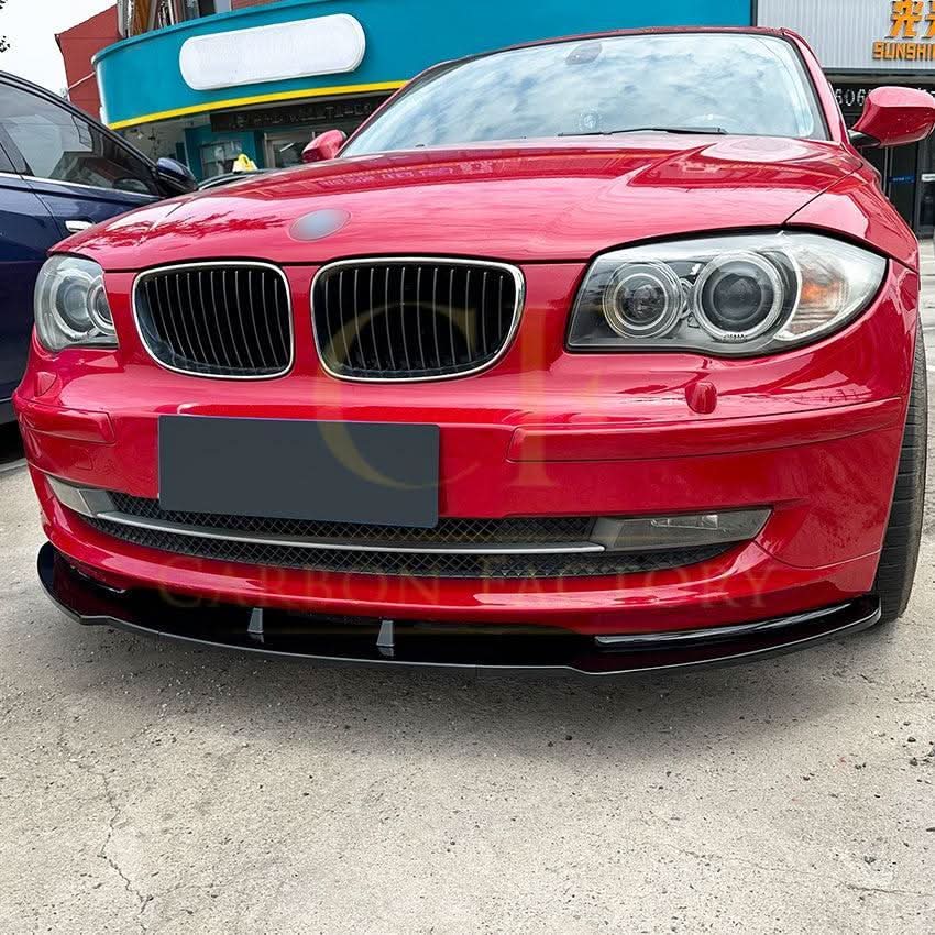 MP Style Gloss Black Front Splitter for BMW 1 Series E81 E82 E88 E87 2007-2013 - Carbon Factory