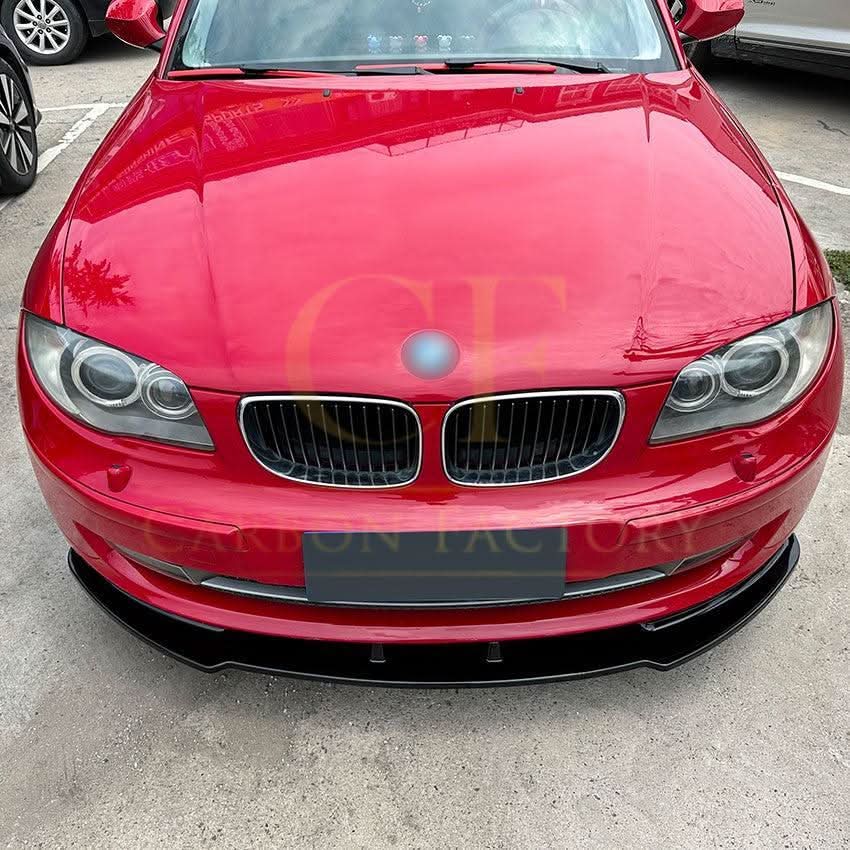 MP Style Gloss Black Front Splitter for BMW 1 Series E81 E82 E88 E87 2007-2013 - Carbon Factory