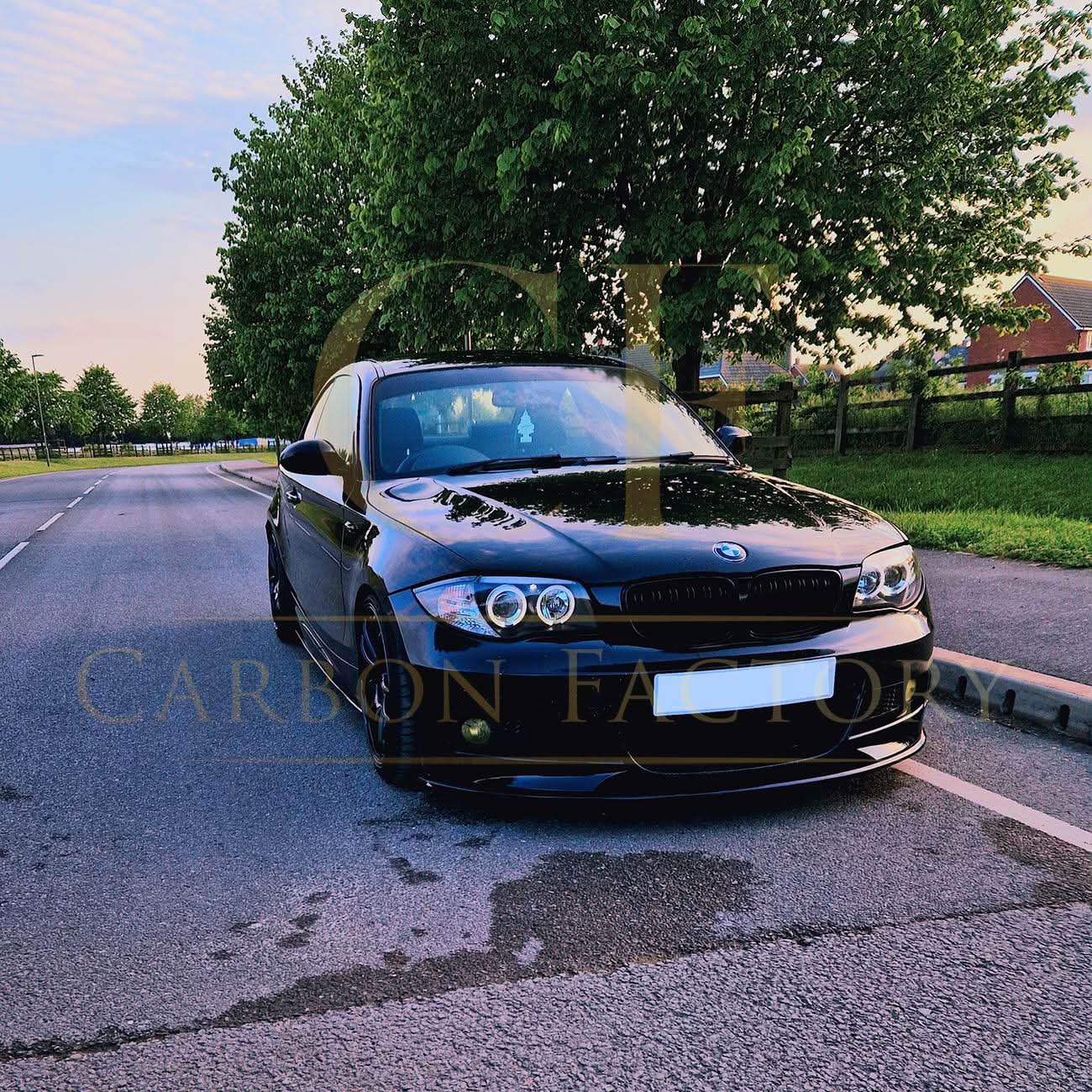 MP Style Gloss Black Front Splitter for BMW 1 Series E82 E88 2007-2013 - Carbon Factory