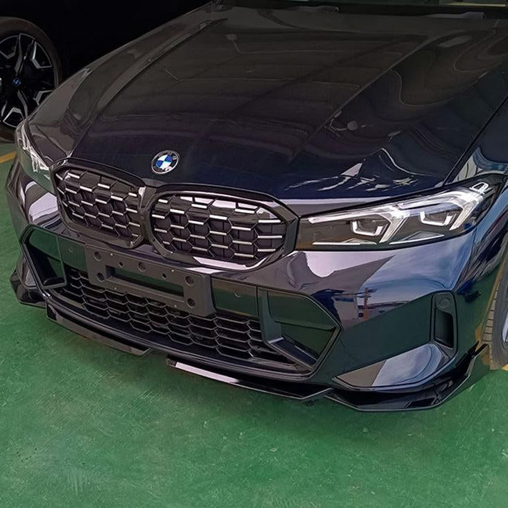 MP Style Gloss Black Front Splitter for BMW 3 Series G20 G21 LCI 23-Present - Carbon Factory