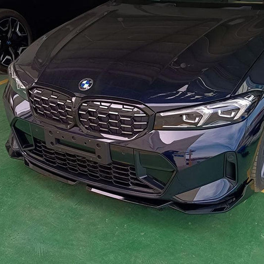 MP Style Gloss Black Front Splitter for BMW 3 Series G20 G21 LCI 23-Present - Carbon Factory