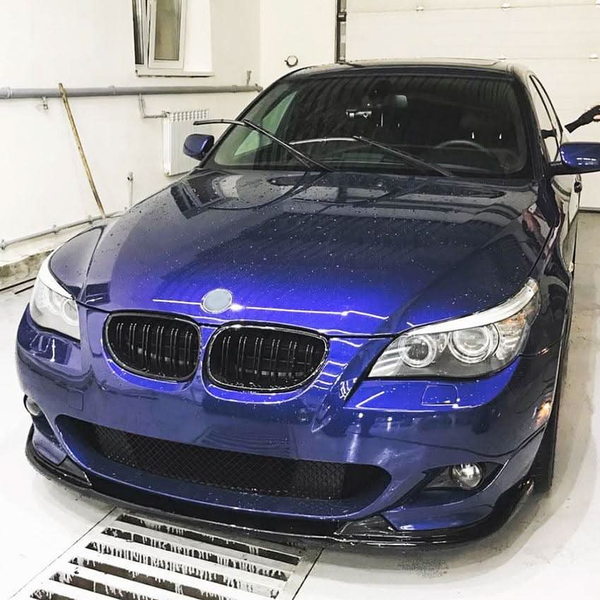 MP Style Gloss Black Front Splitter for BMW E60 E61 5 Series Standard Model 05-10 - Carbon Factory