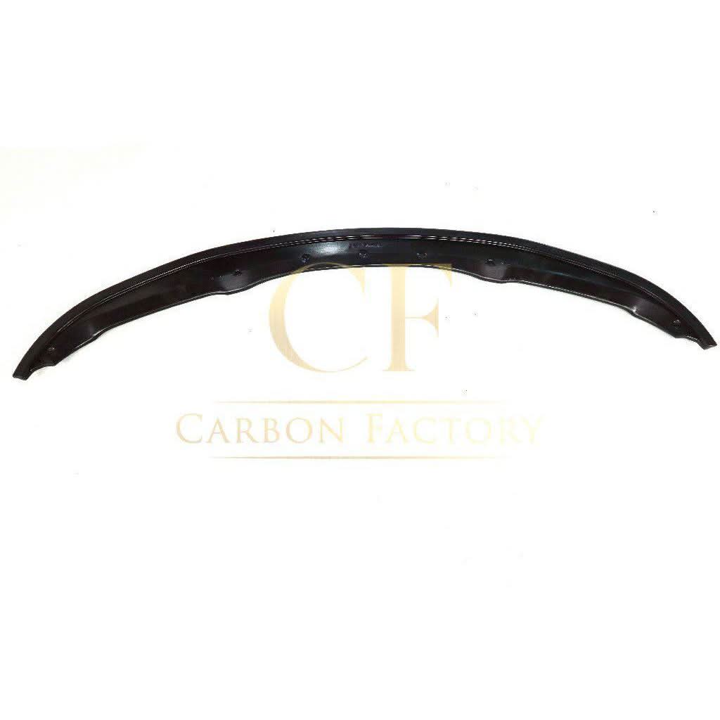 Gloss black front splitter for BMW E90 3 Series Pre-LCI, enhances sporty look with aerodynamic design and precise fit.