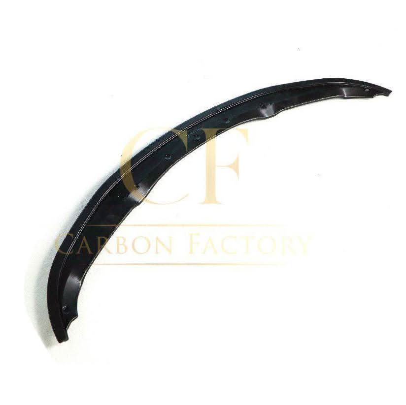 Gloss black front splitter for BMW E90 3 Series Pre-LCI 05-08, made by MP Style, installed on the front bumper.