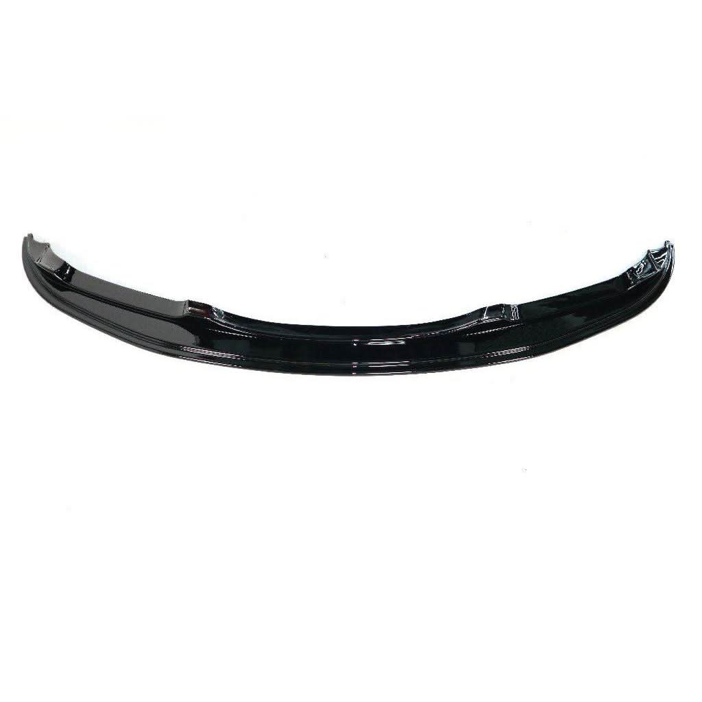 Gloss black front splitter for BMW E90 3 Series Pre-LCI 05-08, designed to enhance vehicle sporty appearance.