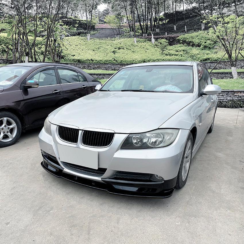 MP Style Gloss Black Front Splitter for BMW E90 E91 3 Series Pre-LCI Standard model 05-08 - Carbon Factory